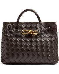 Bottega Veneta - Small Leather Andiamo Top-Handle Bag - Lyst