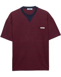 Prada - Cotton Stripe Oversized T-Shirt - Lyst