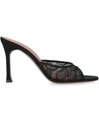 AMINA MUADDI - Lace Alexa Heeled Mules 95 - Lyst