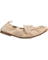 Burberry - Suede Fawn Loafers - Lyst