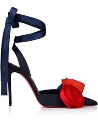 Christian Louboutin - Mere Lachaise Silk Lace-Up Pumps 100 - Lyst