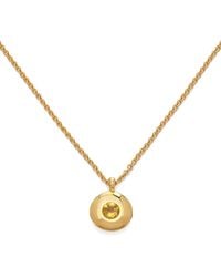Monica Vinader - Vermeil And Citrine November Birthstone Necklace - Lyst