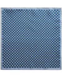 Canali - Silk Tile Print Pocket Square - Lyst