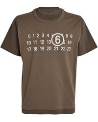 MM6 by Maison Martin Margiela - Cotton Numerical-logo T-shirt - Lyst