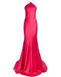 Alex Perry - Silk Halterneck Gown - Lyst