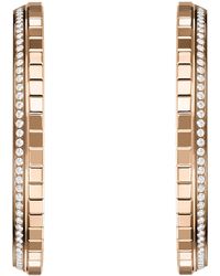 Chopard - Small And Diamond Ice Cube Hoop Earrings - Lyst