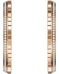 Chopard - Small And Diamond Ice Cube Hoop Earrings - Lyst