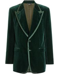 Dolce & Gabbana - Velvet Single-Breasted Blazer - Lyst