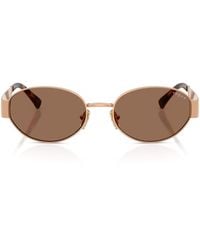Vogue - Metal Oval Sunglasses - Lyst