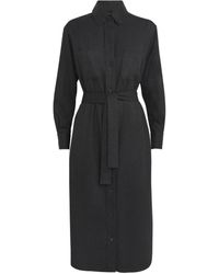 Thom Browne - Silk-Cashmere Midi Shirt Dress - Lyst