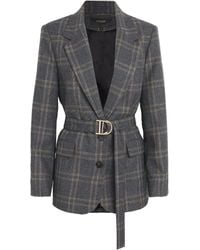 Maje - Belted Single-Breasted Blazer - Lyst