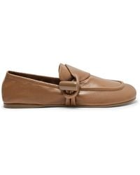 Loewe - Leather Toggle Loafers - Lyst