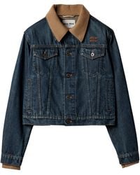 Miu Miu - Denim Blouson Jacket - Lyst