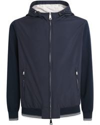 Paul & Shark - Cotton Hybrid Hooded Bomber Jacket - Lyst