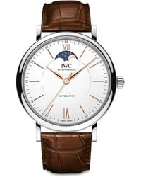 IWC Schaffhausen - Stainless Steel Portofino Automatic Moon Phase Watch - Lyst