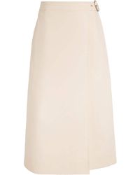 Jil Sander - Cotton Wrap Midi Skirt - Lyst