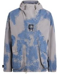 Stone Island - Short Hand-Painted Parka Jacket - Lyst
