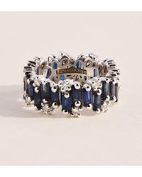 Suzanne Kalan - Diamond And Sapphire Shimmer Audrey Ring - Lyst