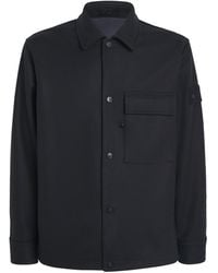 Stone Island - Ghost Piece Virgin Wool-Blend Felt Overshirt - Lyst