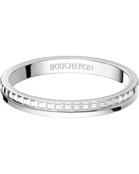 Boucheron - Small Platinum Quatre Radiant Edition Wedding Band - Lyst
