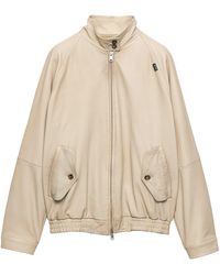 Prada - Nappa Leather Blouson Jacket - Lyst