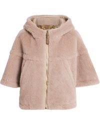 Max Mara - Alpaca-Wool-Silk Cape Poncho - Lyst