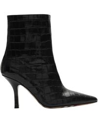 Burberry - Croc-Embossed Leather Dame Ankle Boots 90 - Lyst