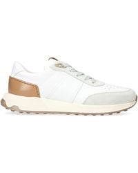 Tod's - Leather Panelled Sneakers - Lyst