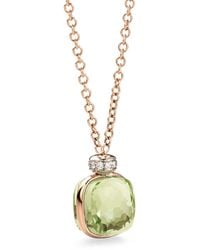 Pomellato - Mixed, Diamond And Prasiolite Nudo Necklace - Lyst