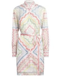 Mary Katrantzou - Printed Verona Mini Shirt Dress - Lyst