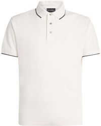 Emporio Armani - Cotton Piqué Polo Shirt - Lyst