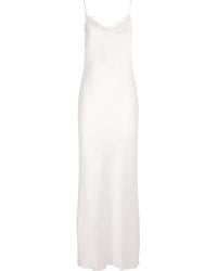 Torlowei - Silk Lace-Trim Maxi Slip Dress - Lyst