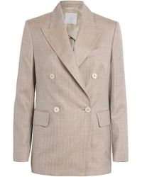 Eleventy - Wool-Silk-Linen Double-Breasted Blazer - Lyst