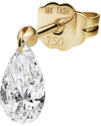 Maria Tash - Floating Pear Diamond Charm Single Stud Earring (6mm) - Lyst