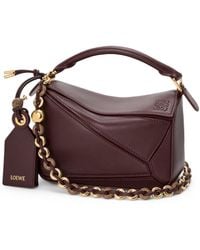 Loewe - Mini Leather Puzzle Top-Handle Bag - Lyst
