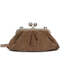 Weekend by Maxmara - Small Suede Pasticcino Clutch Bag - Lyst
