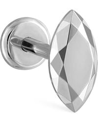 Maria Tash - Faceted Marquise Threaded Stud Single Earring - Lyst