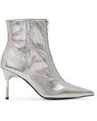 AllSaints - Metallic Natasha Ankle Boots 88 - Lyst