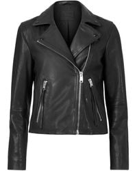 AllSaints - Leather Dalby Biker Jacket - Lyst