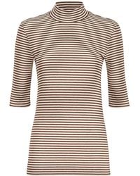 Brunello Cucinelli - Virgin Wool-Blend Sparkling Stripe T-Shirt - Lyst