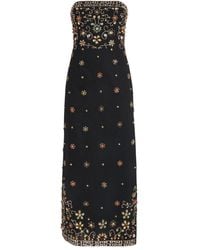 Alice + Olivia - Embellished Nina Midi Dress - Lyst