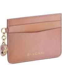 BVLGARI - Goat Leather Serpenti Forever Card Holder - Lyst