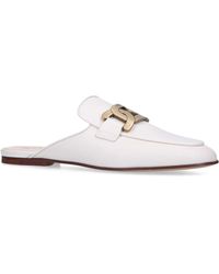 Tod's - Leather Cuoio Slippers - Lyst