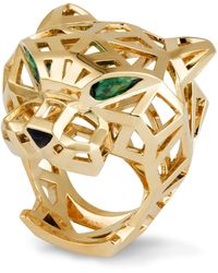 Cartier - Tsavorite Garnet And Onyx Panthère De Ring - Lyst