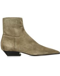 Khaite - Suede Marfa Ankle Boots - Lyst