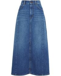Weekend by Maxmara - Denim Midi Skirt - Lyst