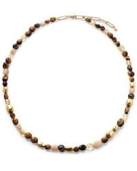 Monica Vinader - Vermeil Multi Gemstone Rio Beaded Necklace - Lyst