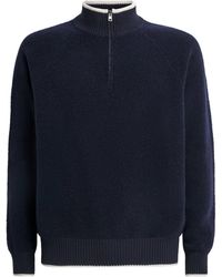 Herno - Virgin Wool-Blend Quarter-Zip Sweater - Lyst