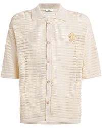 Commas - Crochet Floral Logo Polo Shirt - Lyst