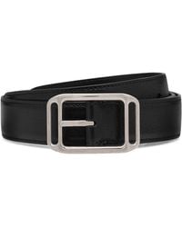 Tom Ford - Leather Logo Buckle Belt - Lyst
